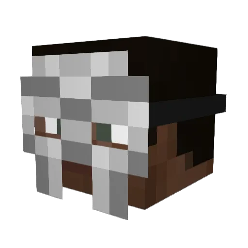 Atramad Minecraft avatar head, 3D render