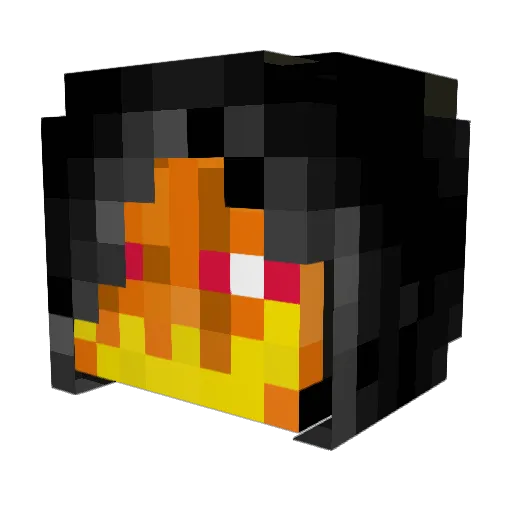 Atramentar Minecraft avatar head, 3D render