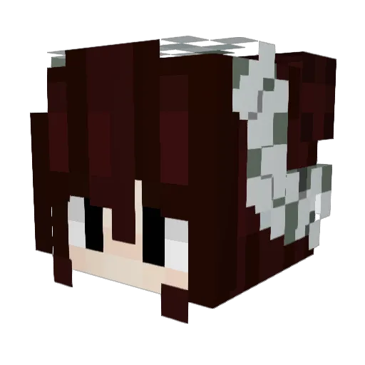 Atraminty Minecraft avatar head, 3D render