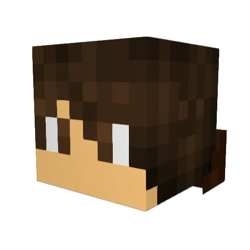 Atrary Minecraft avatar head, 3D render