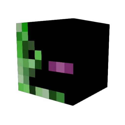 Atren0x Minecraft avatar head, 3D render