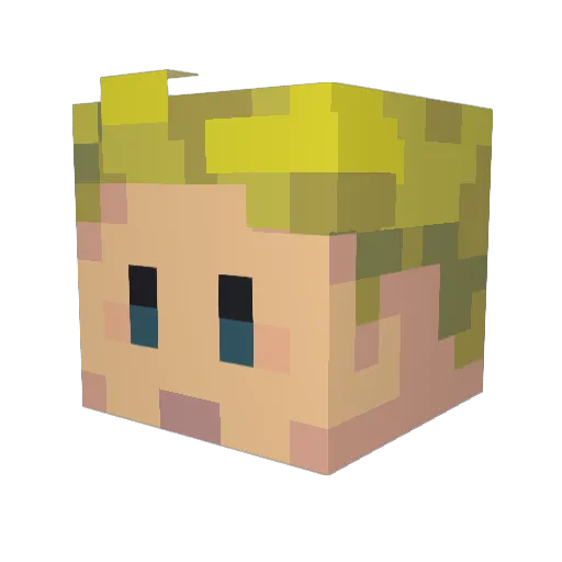 Atreyu01 Minecraft avatar head, 3D render