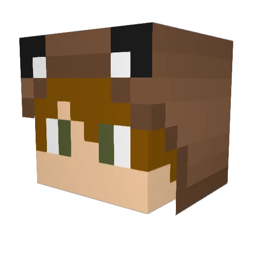 Atri0x_ Minecraft avatar head, 3D render