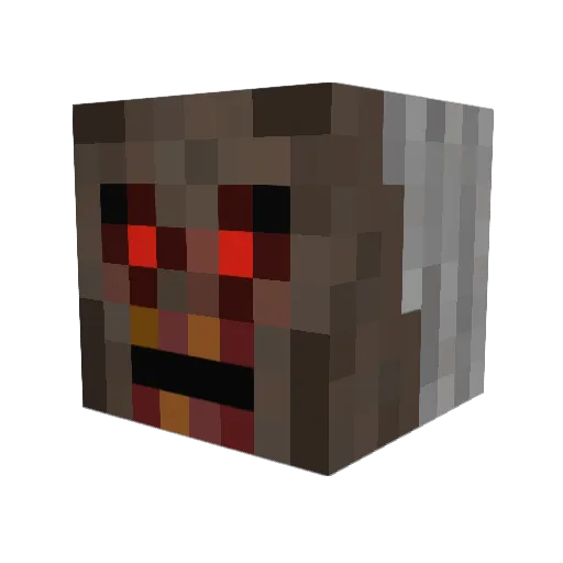 Atries Minecraft avatar head, 3D render