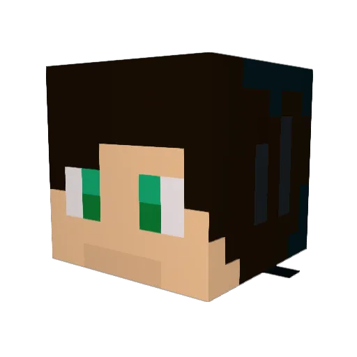 Atrius_3 Minecraft avatar head, 3D render