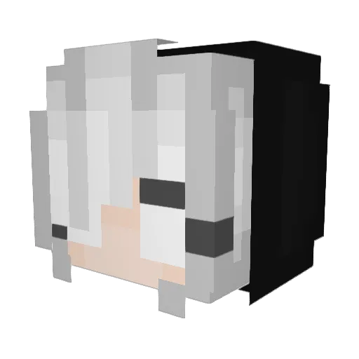 Atrixic Minecraft avatar head, 3D render