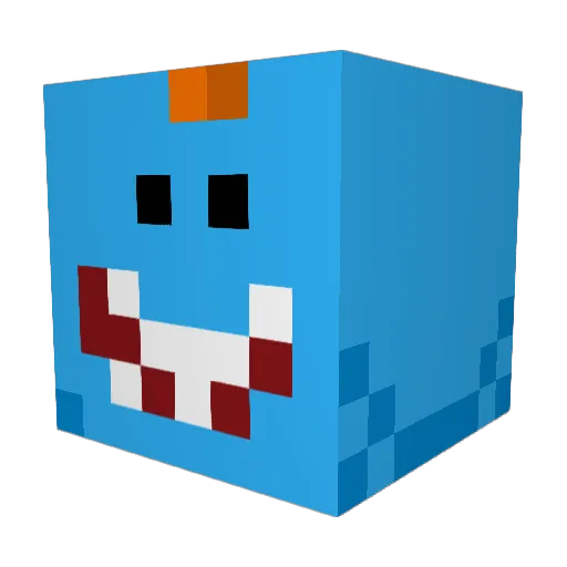 AtrociousAK47 Minecraft avatar head, 3D render