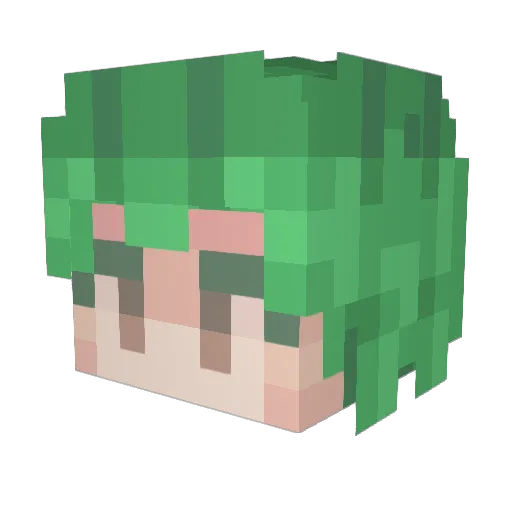 Atroe Minecraft avatar head, 3D render
