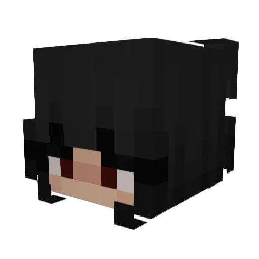 AtropaBella Minecraft avatar head, 3D render