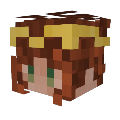 Atropos11 Minecraft avatar head, 3D render