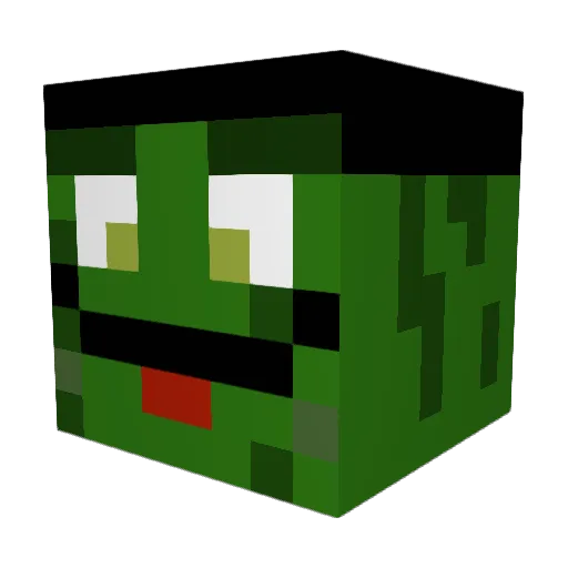 Atroxoty Minecraft avatar head, 3D render