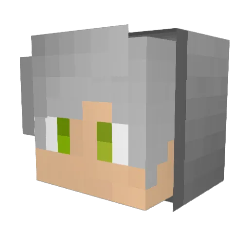 Atryou Minecraft avatar head, 3D render