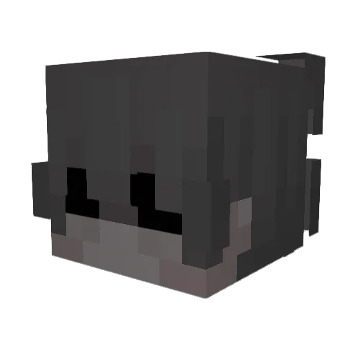 Ats0k Minecraft avatar head, 3D render