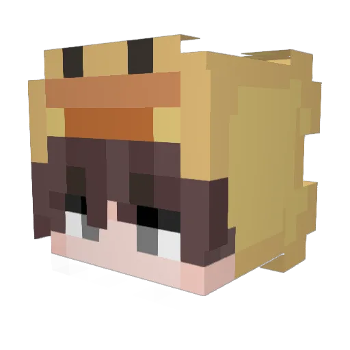 Atseyal Minecraft avatar head, 3D render