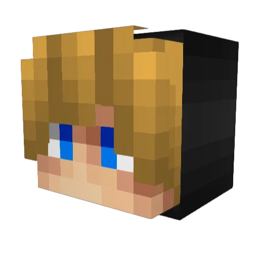 Atsiz Minecraft avatar head, 3D render