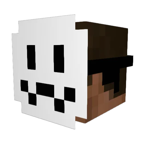 Atskas Minecraft avatar head, 3D render