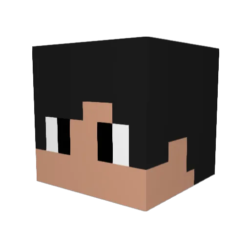 Atsu0729 Minecraft avatar head, 3D render