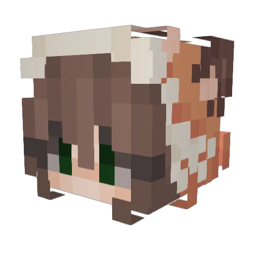 Atsumi_ Minecraft avatar head, 3D render