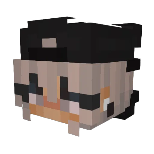Atsunah_ Minecraft avatar head, 3D render