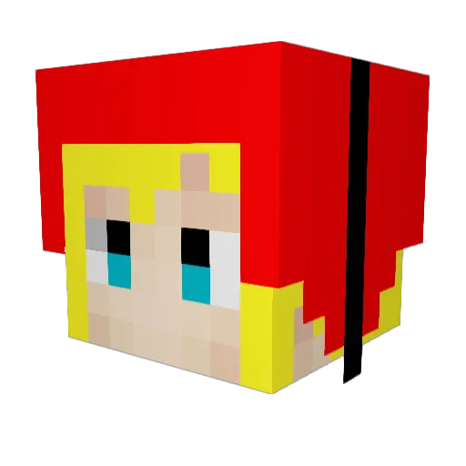 Atsut Minecraft avatar head, 3D render