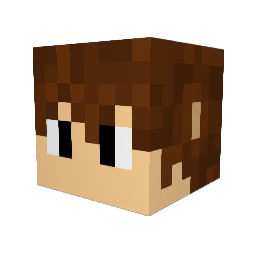 Atsuya07 Minecraft avatar head, 3D render