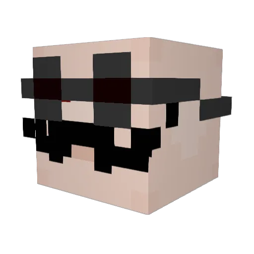 AttachedCoast40 Minecraft avatar head, 3D render