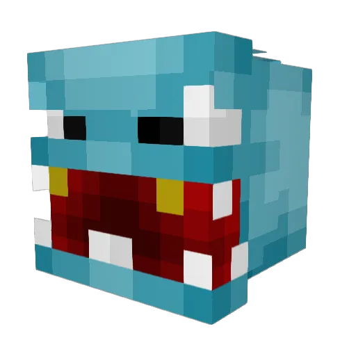 Attack890 Minecraft avatar head, 3D render