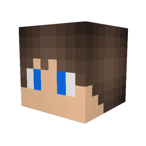 AttackJack7 Minecraft avatar head, 3D render