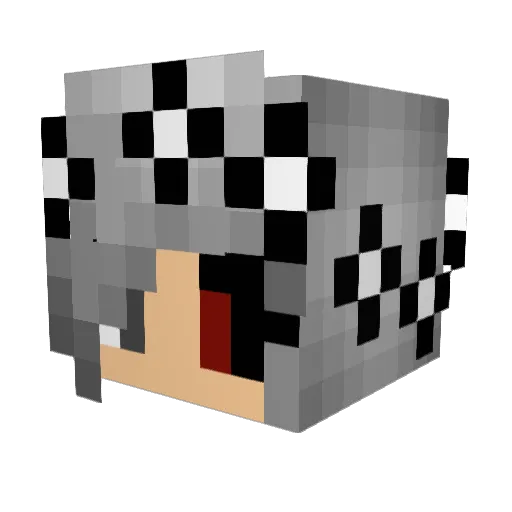 AttackOnKaneki Minecraft avatar head, 3D render