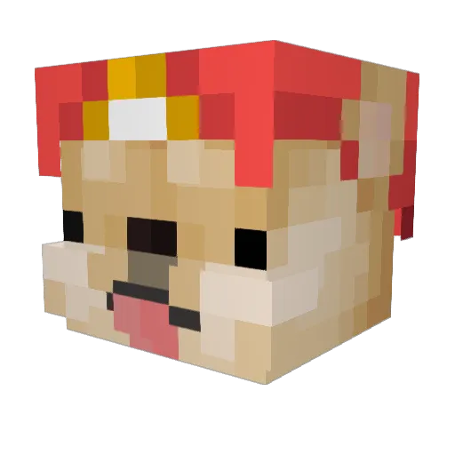 AttackRemmy Minecraft avatar head, 3D render