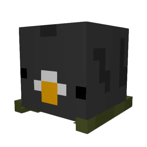 Attackice Minecraft avatar head, 3D render