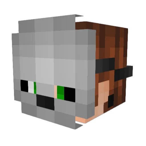 Attackooooooo Minecraft avatar head, 3D render