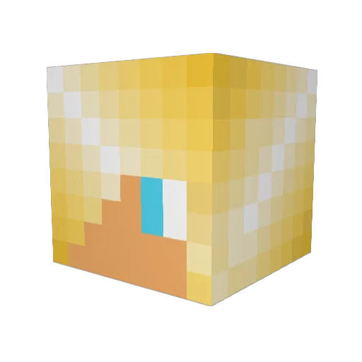 AttakDOGE Minecraft avatar head, 3D render