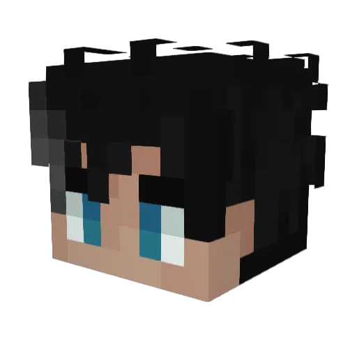 Attaquant Minecraft avatar head, 3D render