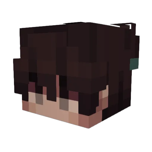 Attaux Minecraft avatar head, 3D render