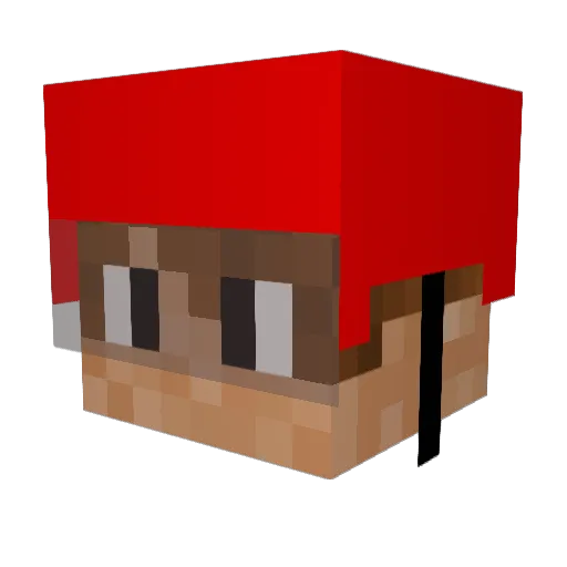 Atte10000 Minecraft avatar head, 3D render