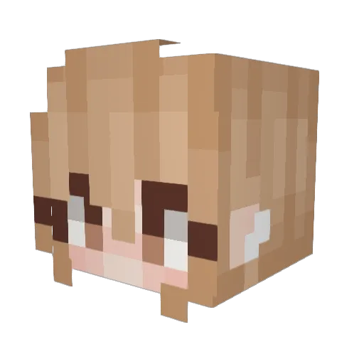 Attej Minecraft avatar head, 3D render