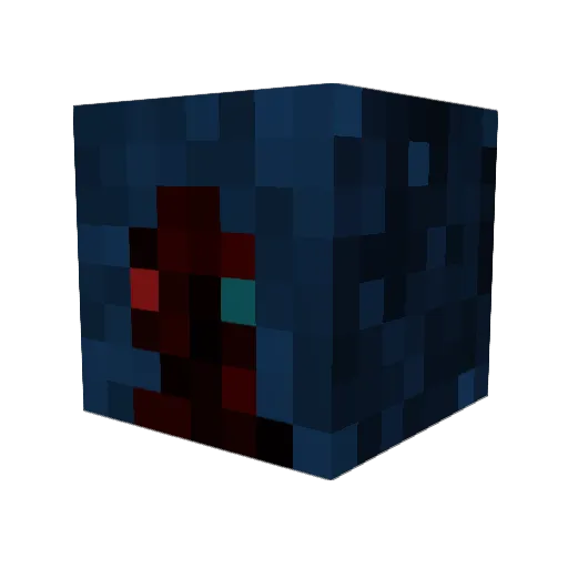 Attemania Minecraft avatar head, 3D render