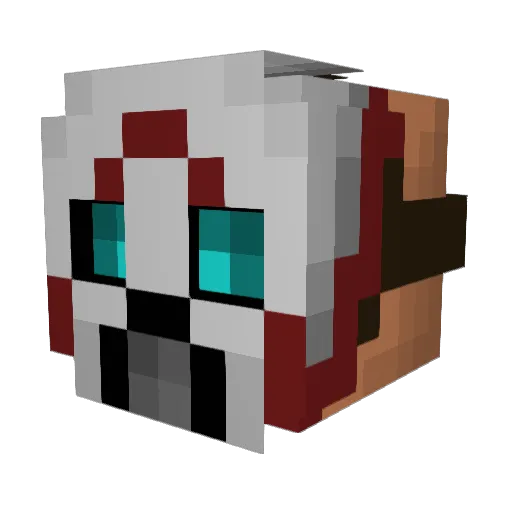 Attenckal Minecraft avatar head, 3D render
