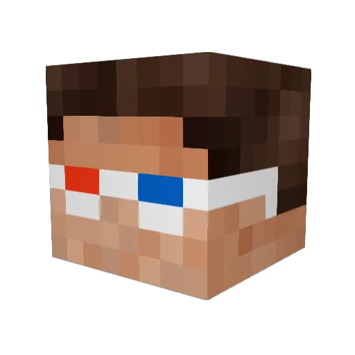 AttendingHD Minecraft avatar head, 3D render
