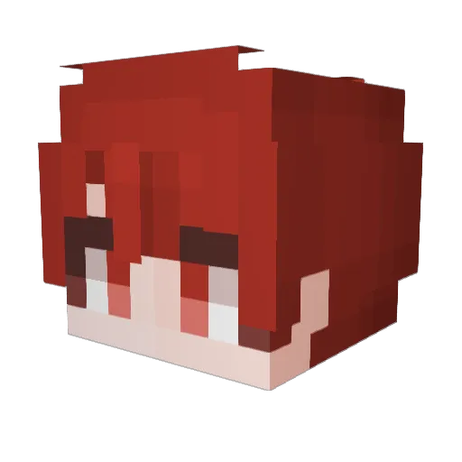 Attensin Minecraft avatar head, 3D render