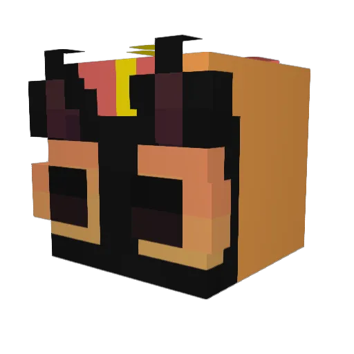 AttestedRose Minecraft avatar head, 3D render