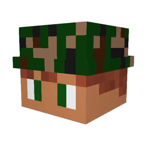 AtticusGamer159 Minecraft avatar head, 3D render