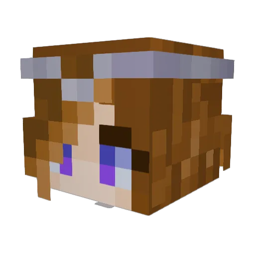 Attie_Squared Minecraft avatar head, 3D render