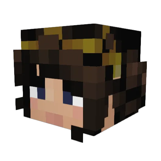 Attinoum Minecraft avatar head, 3D render