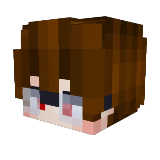 Atto_KuN Minecraft avatar head, 3D render
