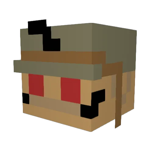 AttractiveCake Minecraft avatar head, 3D render