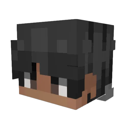AttractivePro Minecraft avatar head, 3D render
