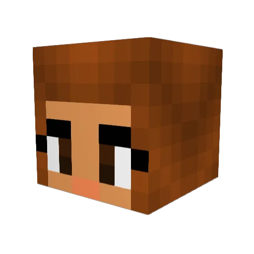 Attranna Minecraft avatar head, 3D render