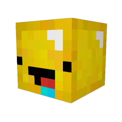 Attrax100 Minecraft avatar head, 3D render